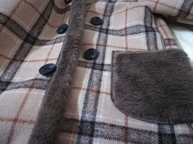 Áo dạ cao cấp có mũ lông ấm cho bé trai - Gái