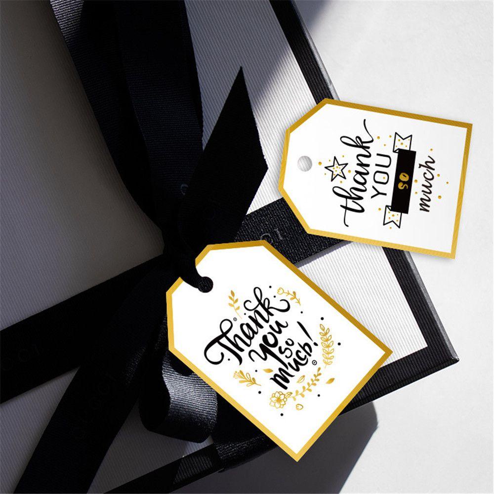 CONOPERY Nhãn Giấy Kraft In Chữ Thank You Dùng Trang Trí Tiệc Cưới DIY