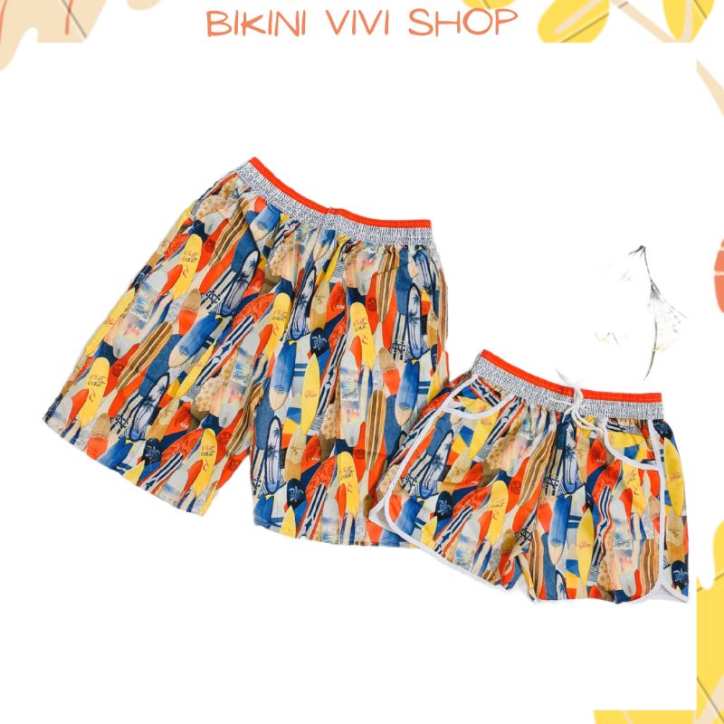 Quần Đôi Đi Biển, Đồ Đôi Đi Biển Nam Nữ, Cặp Quần Họa Tiết Nhiều Mẫu (Kèm Ảnh Thật)