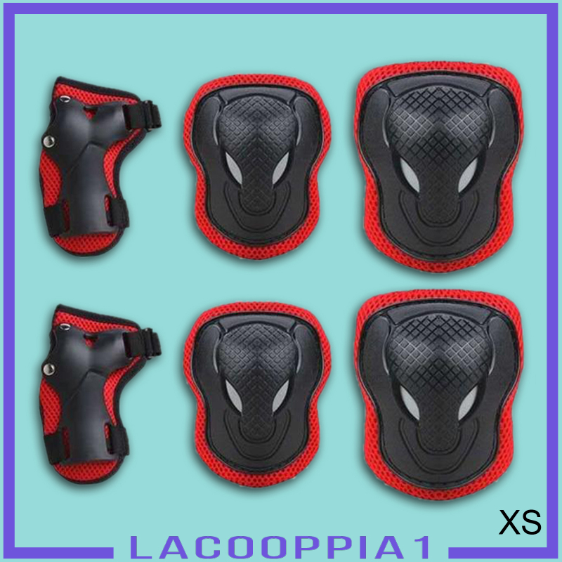 [LACOOPPIA1]6Pcs Kids Elbow Wrist Knee Pads Protective Gear Guard Skate Cycling