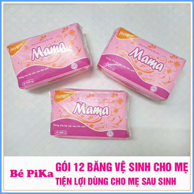 Băng vệ sinh cho mẹ MAMA( gói 12 miếng) dùng ban đêm