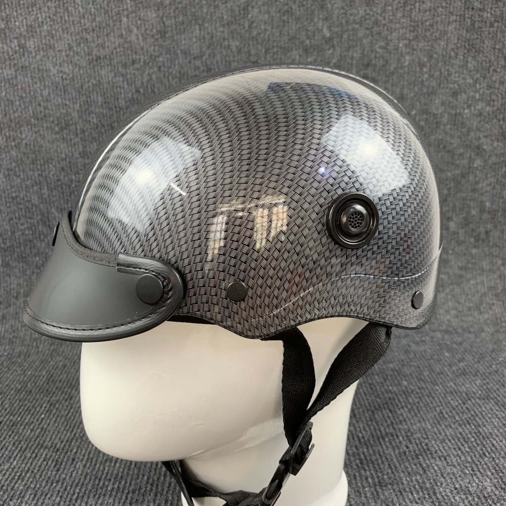 Nón bảo hiểm nhúng carbon S11 , Mũ bảo hiểm nửa đầu chính hãng nhúng cacbon tem S11 đa dạng màu sắc cho nam nữ