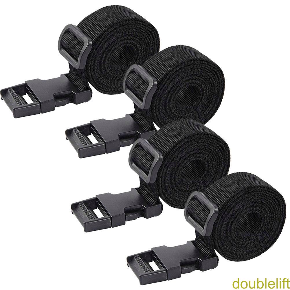 [double]4 Pcs Outdoor Strap Buckle Packing Straps Adjustable Belt Nylon Binding Strap with Buckle Luggage Strap for