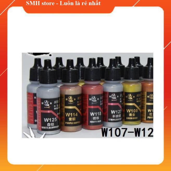 [Sunin7] Sơn mô hình Arylic kim loại W107 - W126