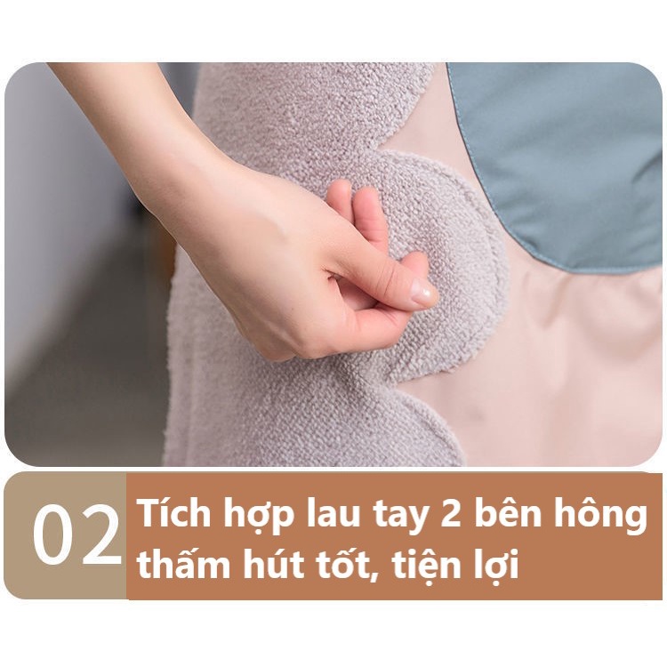 Tạp Dề Chống Thấm Có Túi Để Điện Thoại Và Chỗ Lau Tay Tiện Lợi