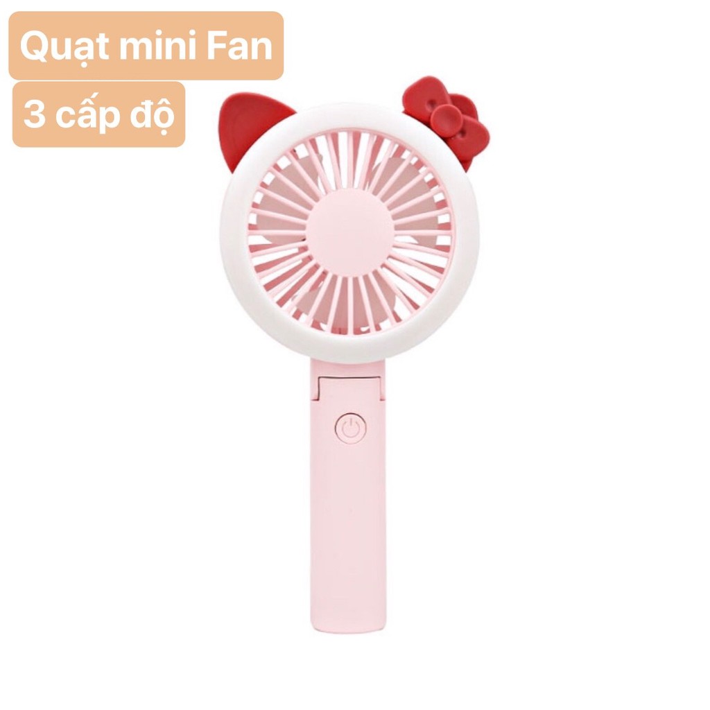 Quạt Mini XFan Có Pin Sạc Cầm Tay Tuỳ Chỉnh 3 Cấp Độ Siêu Mát (Hàng có sẵn)