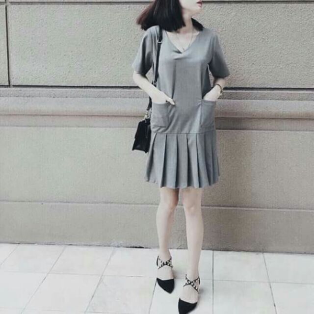 ĐẦM SUÔNG TAY CON CHÂN XẾP LI