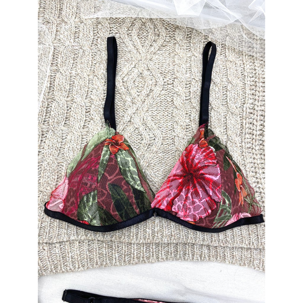 Đồ lót nữ sexy vải ren cao cấp thoáng khí nguyên set gồm áo + quần (hình thật 100%) BRAHY 160