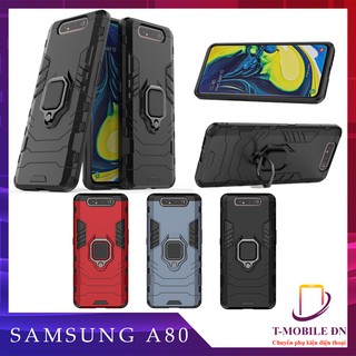 Ốp lưng Samsung A80 iron man chống sốc kèm nhẫn iring chống xem video bảo vệ camera
