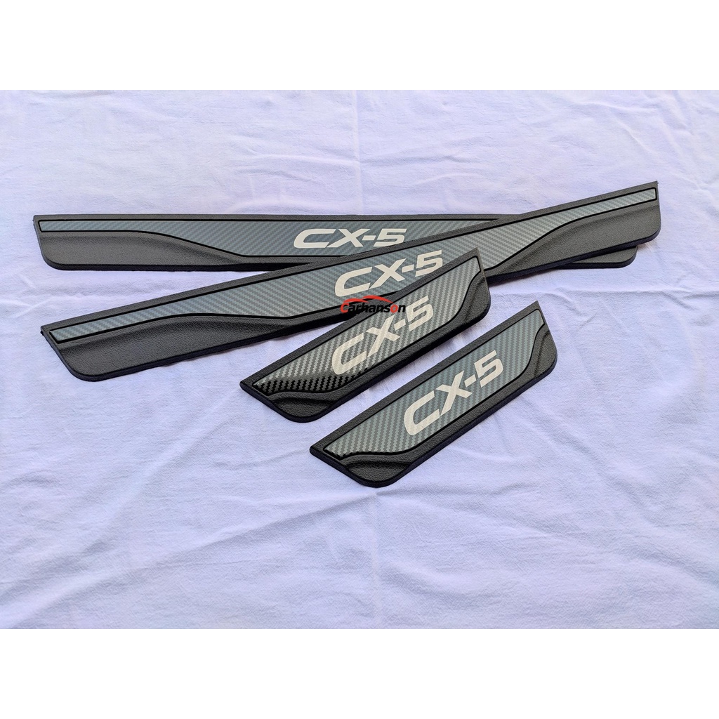 Miếng Dán Bảo Vệ Bàn Đạp Cửa Xe Hơi Mazda CX5 CX-5 2013-2023 Bằng Thép Không Gỉ