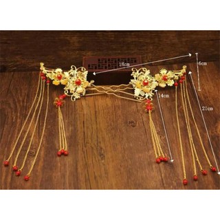 Trâm cài tóc cô dâu cổ trang siêu đẹp hầu đồng