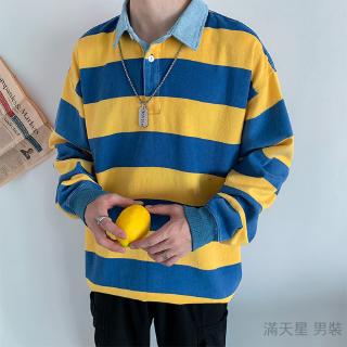 Áo Thun Polo Tay Dài Kẻ Sọc Thời Trang Cho Bé Trai