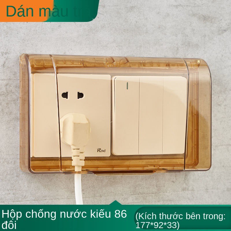 86 type switch che chống thấm nước phòng tắm nắp bảo vệ ổ cắm hộp an toàn điện giật không