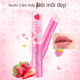 Son dưỡng ẩm đổi màu nữ sinh son dưỡng môi ít màu dâu tây dưỡng môi chống khô và dưỡng ẩm
