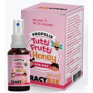 Xịt keo ong Tracybee Propolis Tutti Frutti & Honey For Kids 30ml cho bé vị trái cây