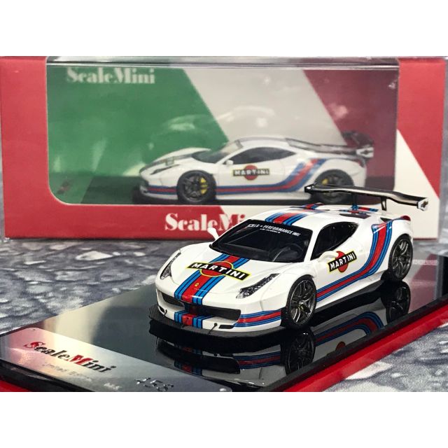 Xe Mô Hình Ferrari 458 Italia Racing Limited 299pcs 1:64 Scale Mini ( Martini )