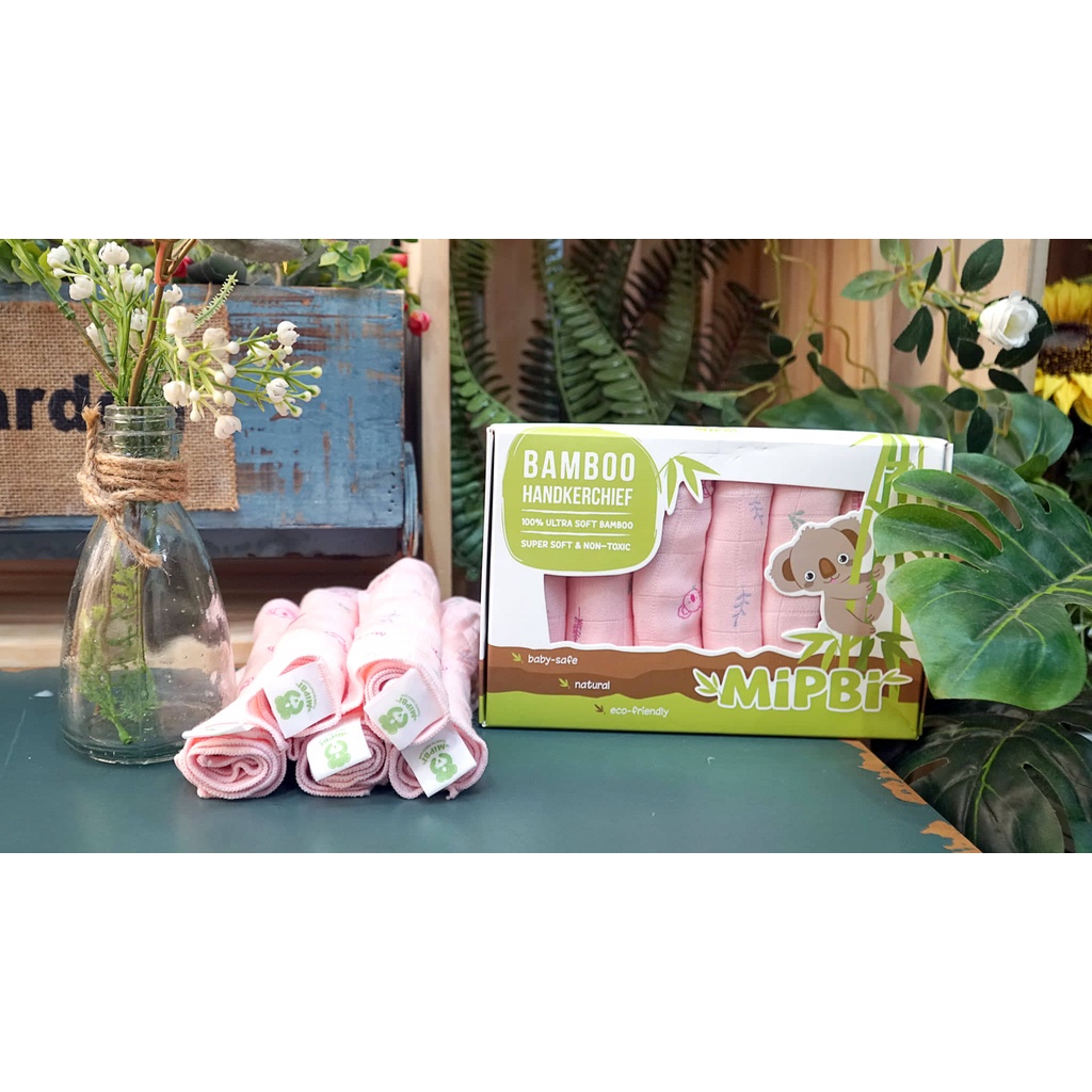 Khăn sữa sợi tre Mipbi cao cấp 3 lớp HM28