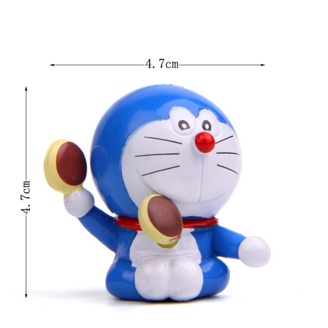 Mô hình Nobita lười biếng nằm ngủ và mèo Doraemon ăn bánh rán quen thuộc (bán riêng từng mẫu)