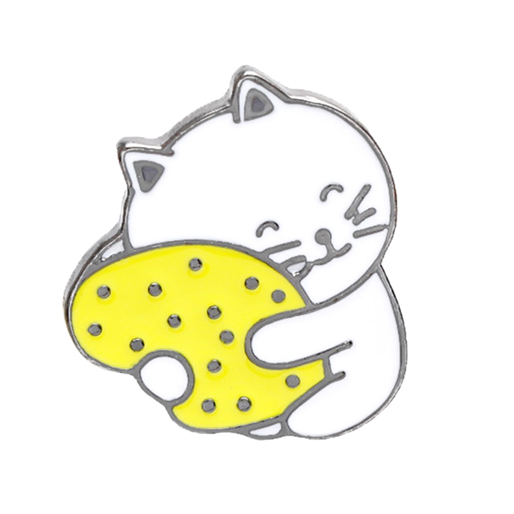 YOML✔Cartoon Cute Sleeping Cat Enamel Brooch Pin Badge Clothes Decor Jewelry Gift