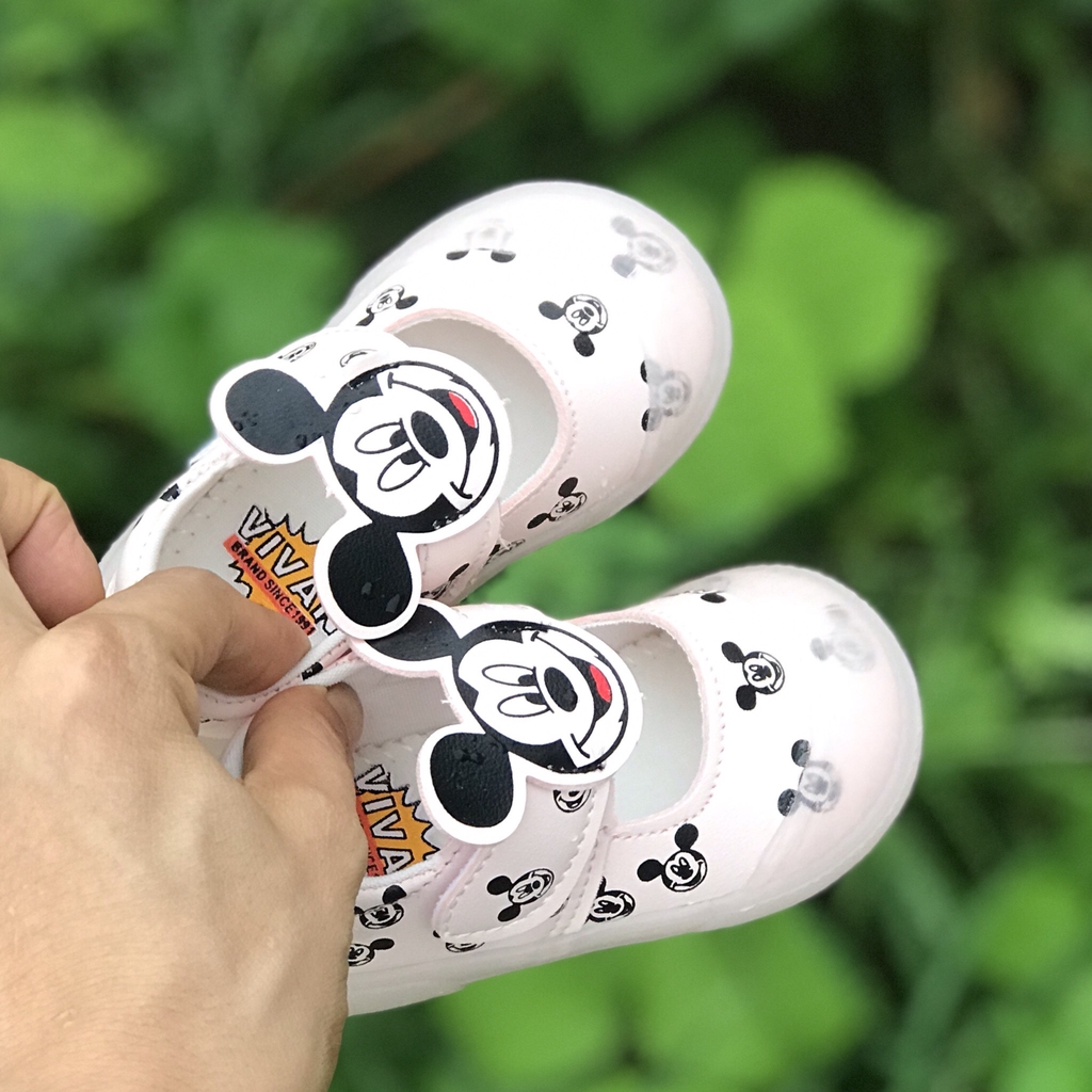 Giầy búp bê Quảng Châu cao cấp hình chuột Mickey cho bé gái mã mới 902-9902