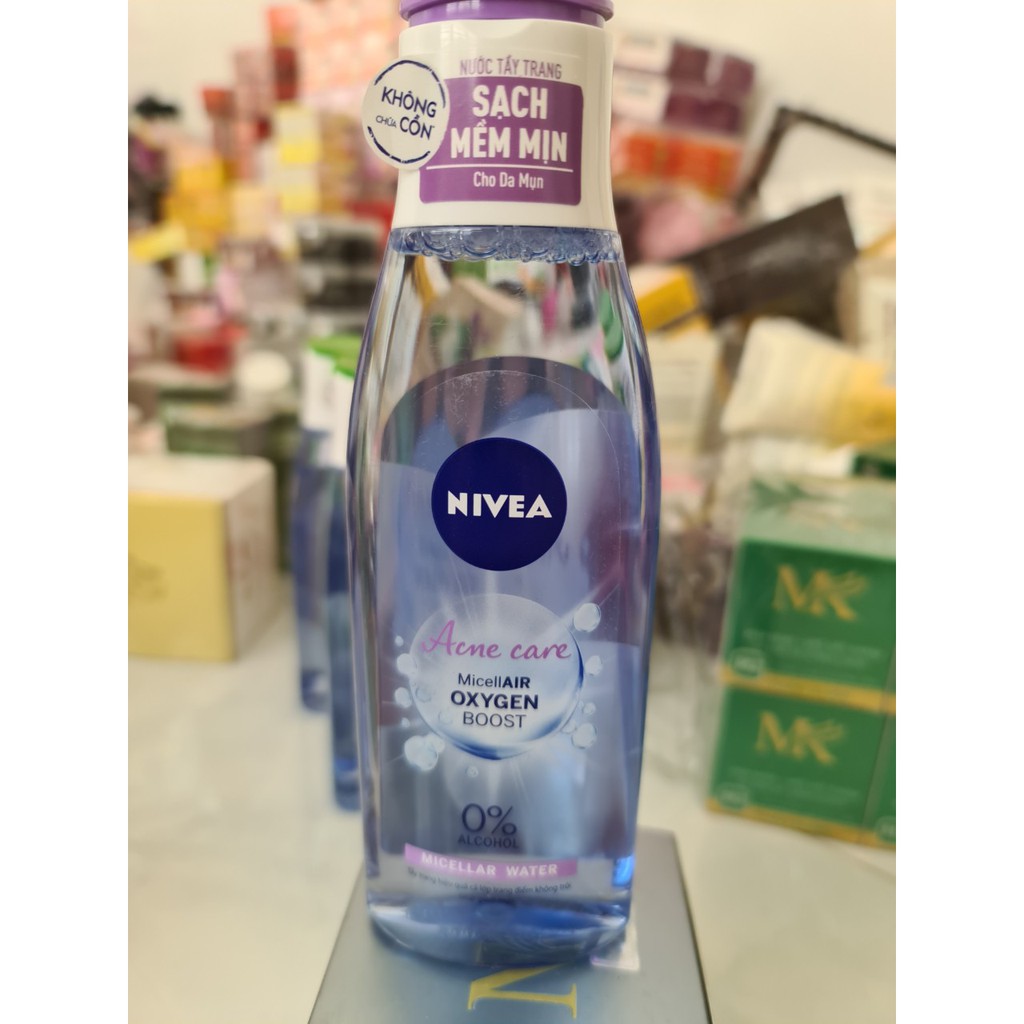 Nước tẩy trang không chứa cồn Nivia dành cho da Mụn 200ml