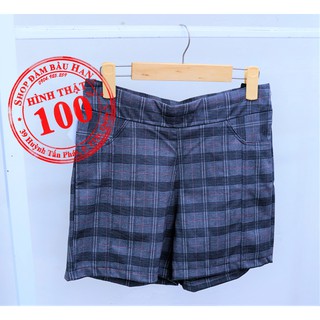 QUẦN SHORT BẦU KẺ CARO CAO CẤP