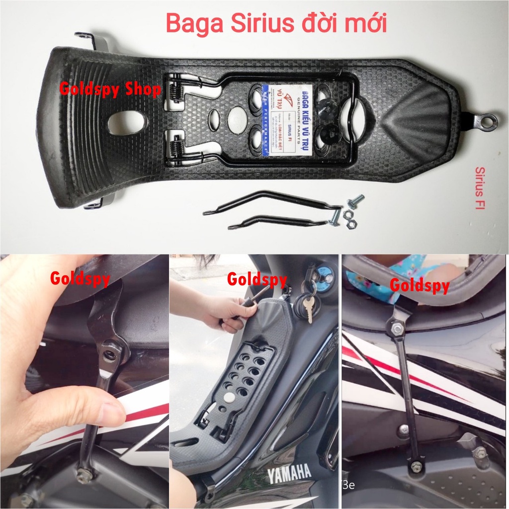 Baga xe máy - lượn giữa nhựa Sirius FI - Sirius/RC hàng dày Loại 1 (giá 1 cái)