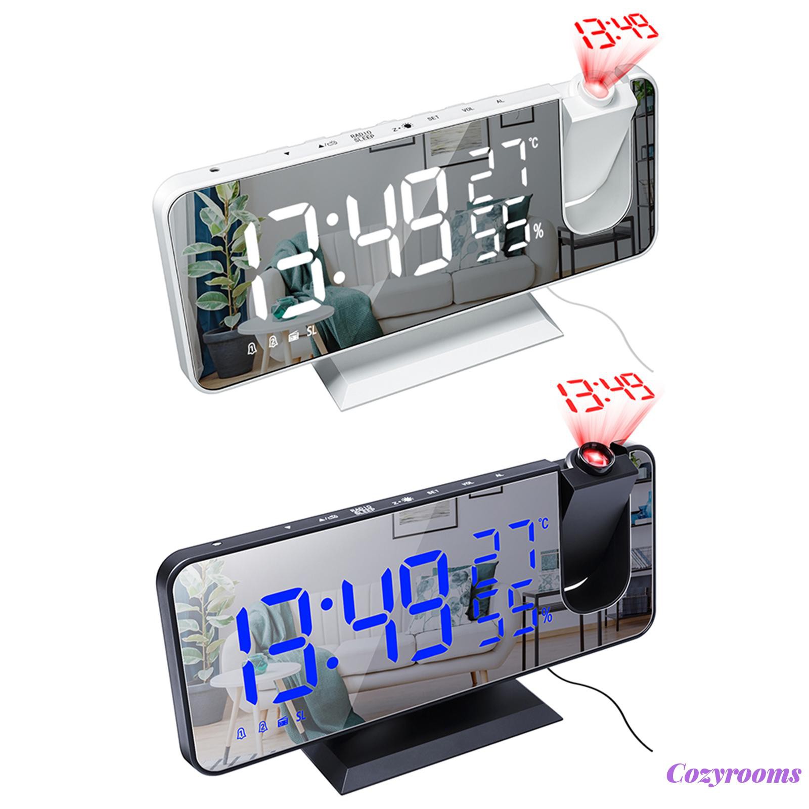 Projector Alarm Clock, LED Digital Alarm Clock FM Radio for Home, Office