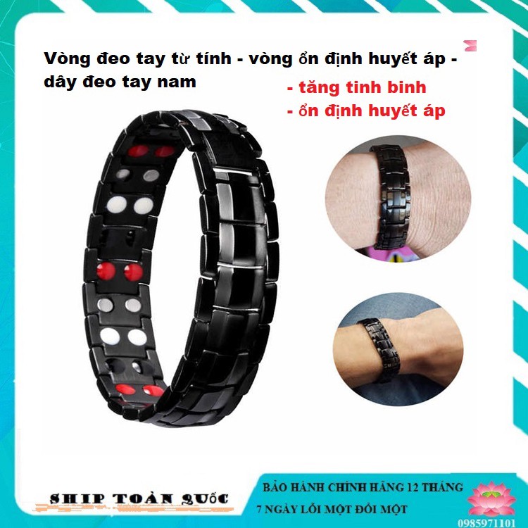 Vòng đeo tay từ tính chăm sóc sức khỏe dành riêng cho nam giới, vòng ổn định huyết áp - dây đeo tay nam - lắc tay nam