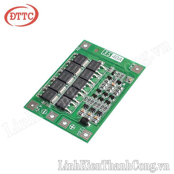 Mạch Bảo Vệ Pin BMS 3S 40A - Hệ 3 Cell Nối Tiếp