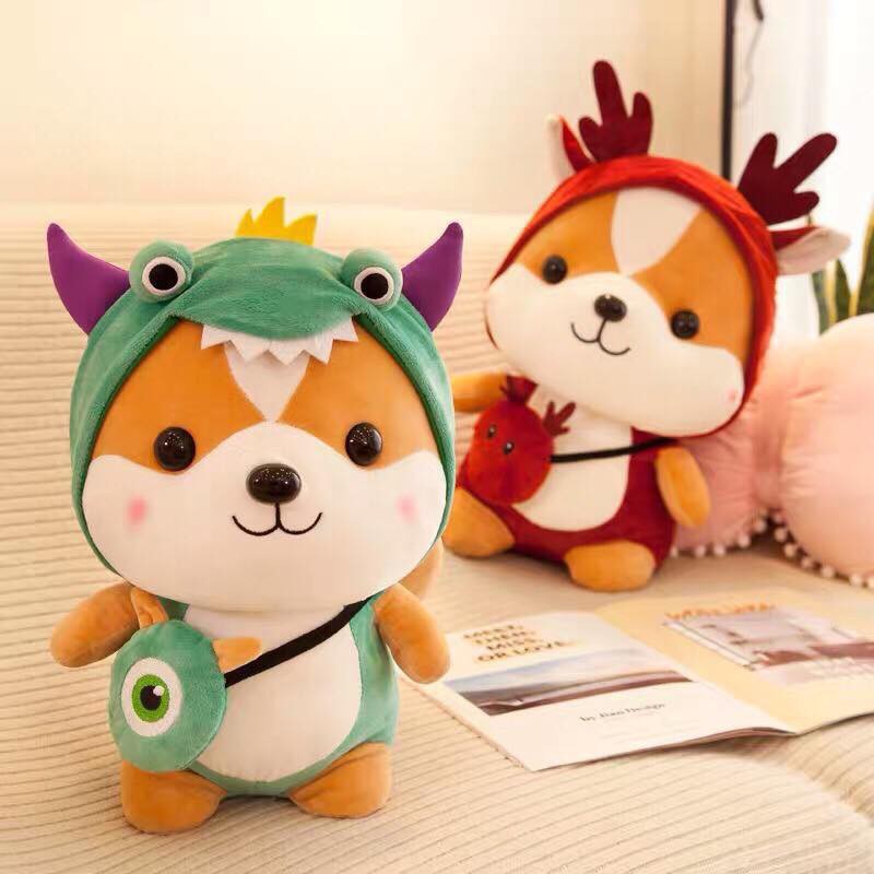 Sóc Shiba Nhồi Bông Cosplay Siêu Xinh size 25 cm - Gấu Bông Cho Bé Shop Abi