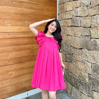 ĐẦM BABYDOLL XẾP LY ZAREEN DAX47 HỒNG