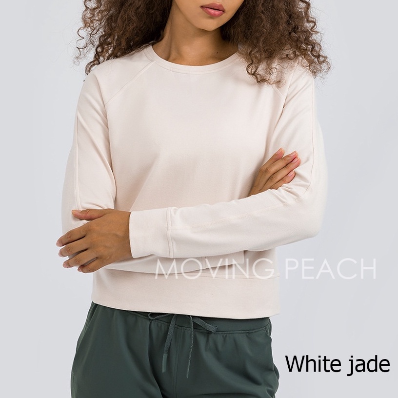 MOVING PEACH Women Yoga wear Loose Casual Sports Longsleeve BSV