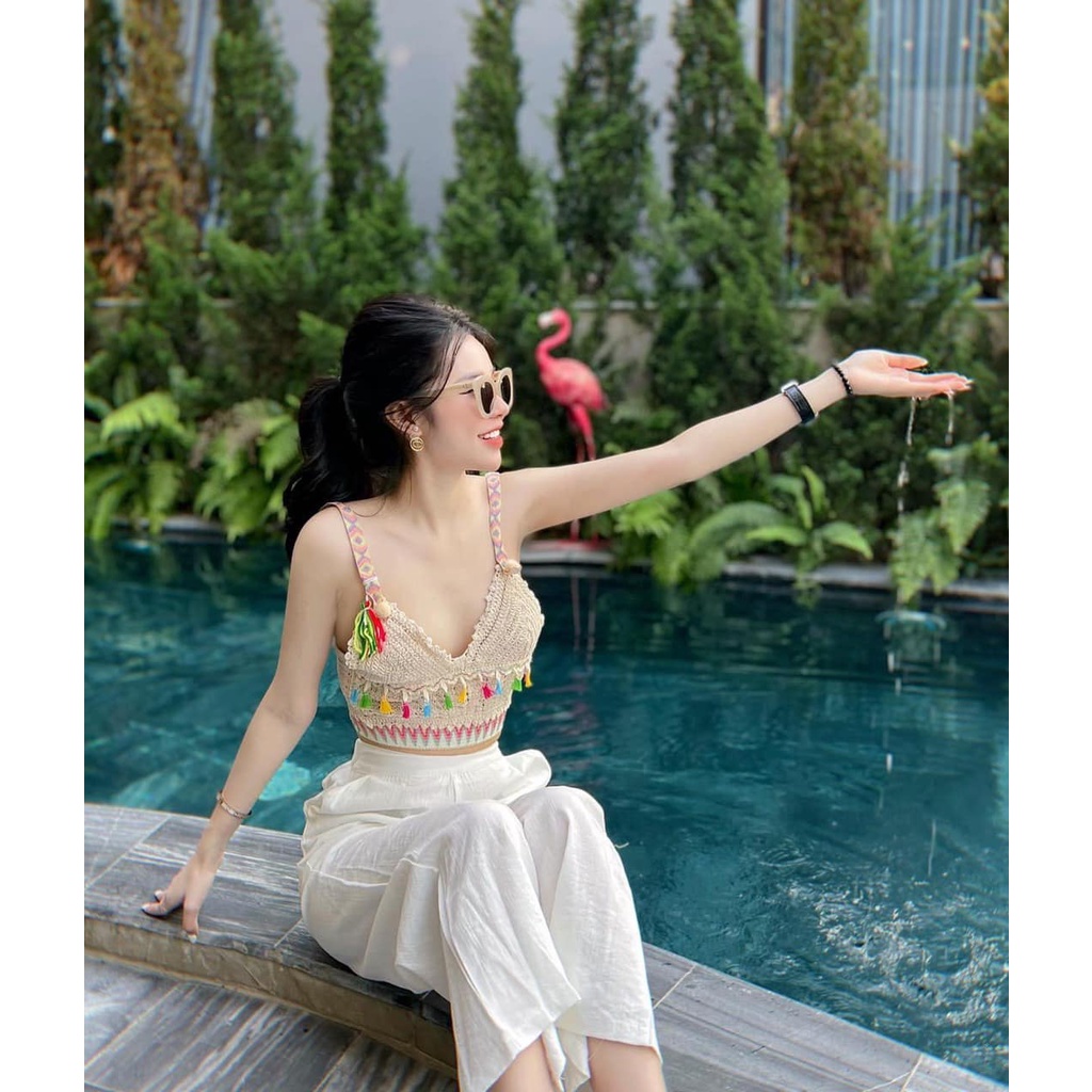 ÁO BRA REN HỌA TIẾT THỔ CẨM