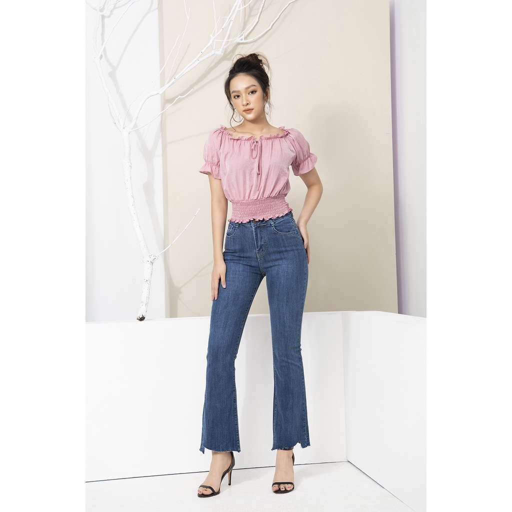 Áo Trễ Vai Nữ LUPERI Kiểu Dáng Bo Eo Dễ Phối Đồ Phù Hợp Cho Bạn Nữ Đi Chơi, Dạo Phố  LFSM1152