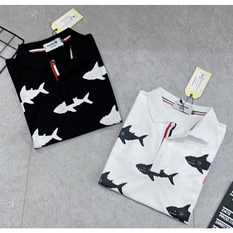 Áo polo cộc tay thời trang nam có họ tiết hình in, Áo cộc tay nam có cổ phong cách hàn quốc btshop từ 45 đến 75 kg