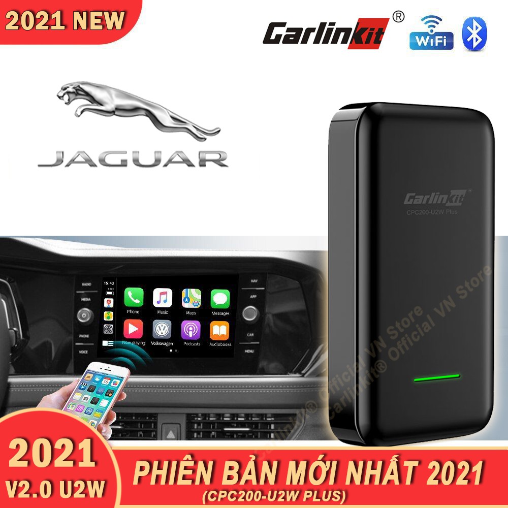 Jaguar - Carlinkit 3.0 U2W Plus (2021 NEW) -Bộ Adapter chuyển đổi Apple Carplay có dây sang Apple Carplay không dây