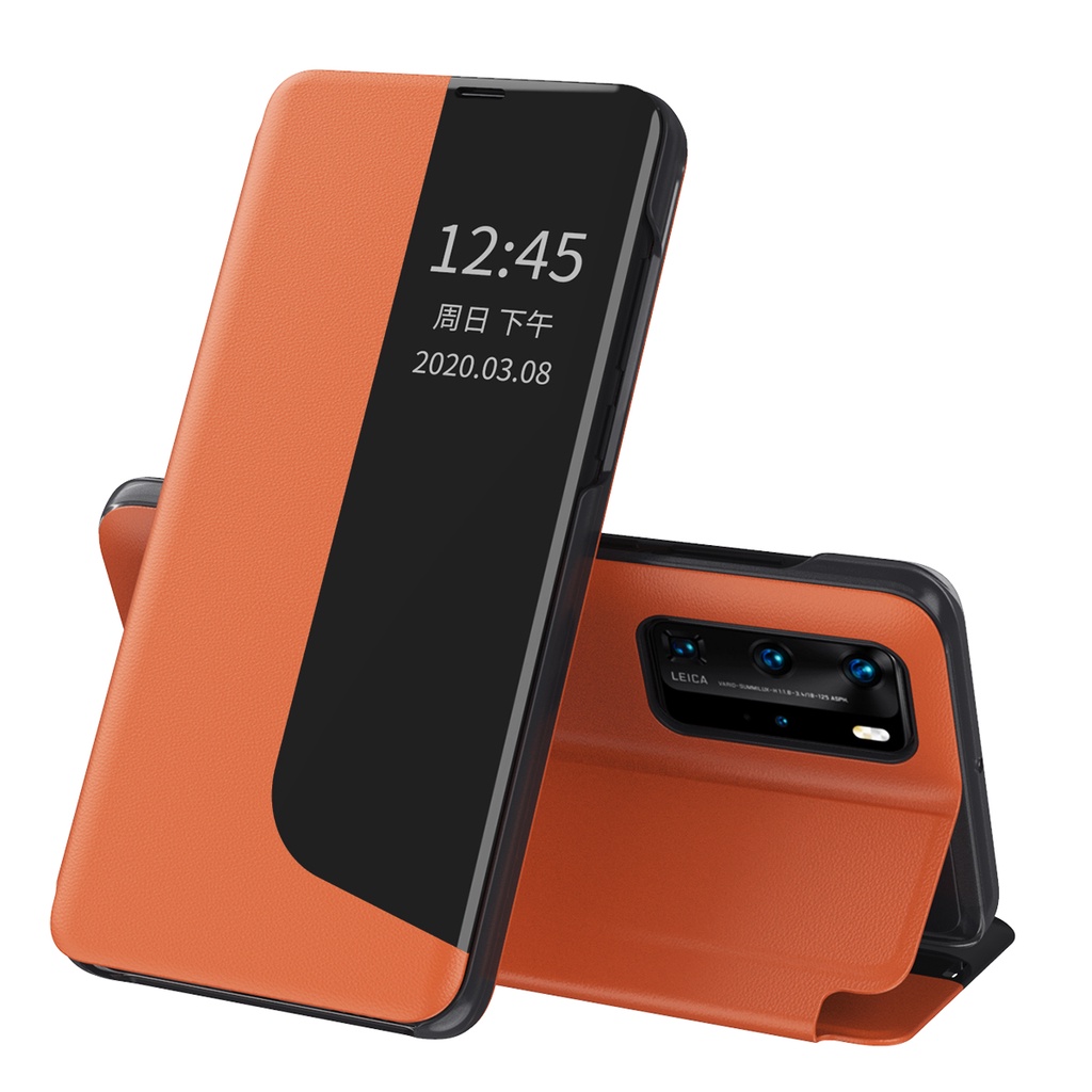 Ốp da điện thoại nắp lật thông minh cho Huawei P40 Pro P30 Pro P20 Pro Mate 20 Pro