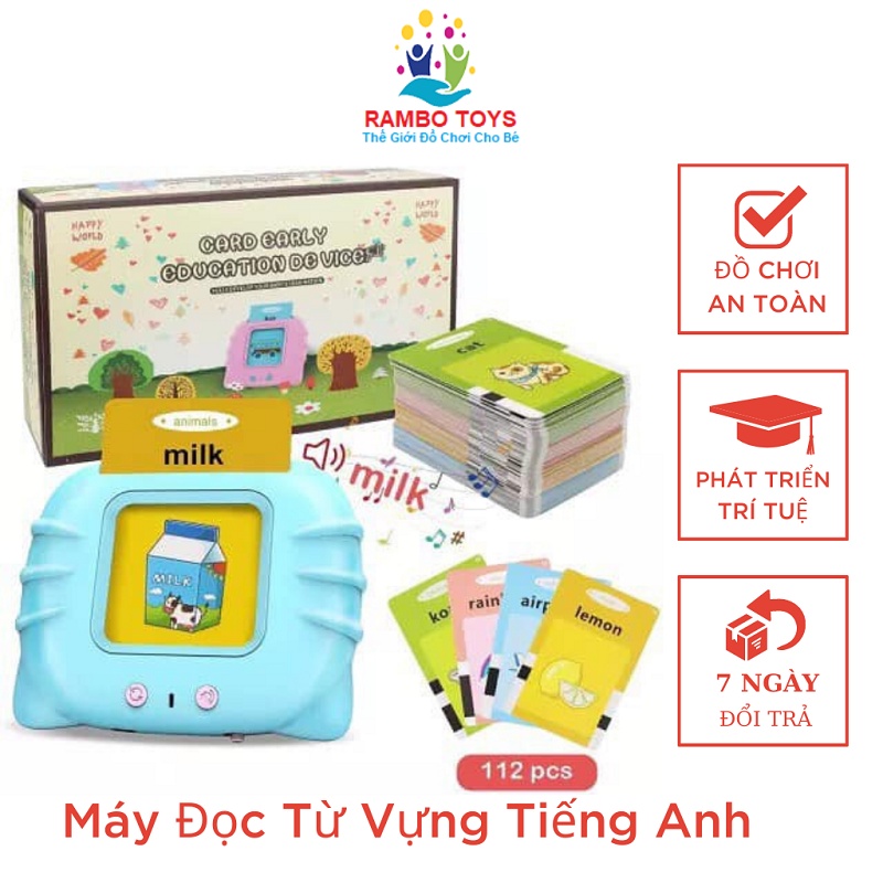 Máy Đọc Thẻ Tiếng Anh  Cho Bé Mẹ, Máy Đọc Thẻ Flashcard  Anh Ngữ 224 - 510Từ Vựng Giúp phát triển sớm cho bé