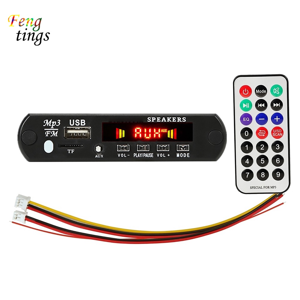 Bảng mạch giải mã âm thanh bluetooth 5.0 kèm điều khiển từ xa cho loa xe hơi