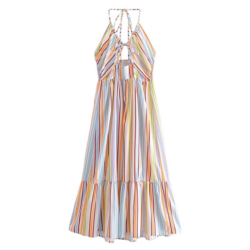 Đầm zara cổ yếm hàng TQXK