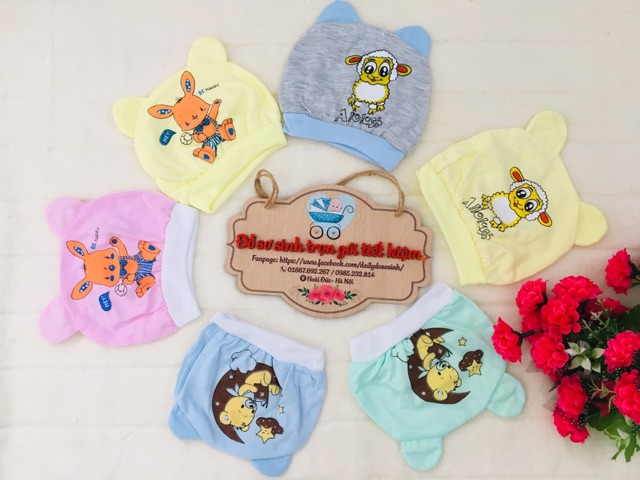 MŨ TAI THỎ BO GẤU CHO BÉ SƠ SINH 0-3M