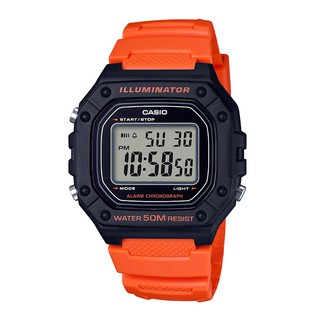 Đồng hồ nam dây nhựa Casio chính hãng Anh Khuê W-218H-4B2VDF (43mm)