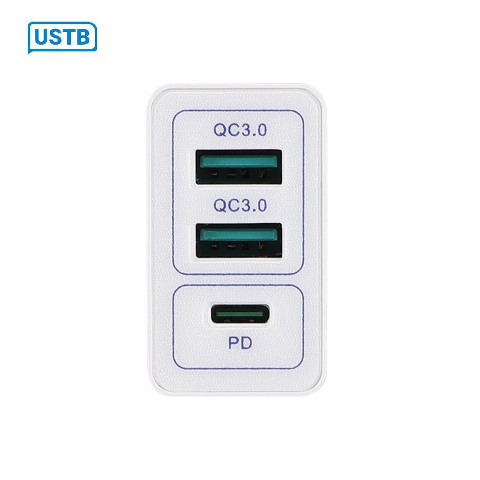 Bộ sạc nhanh QC3.0 PD Bộ sạc loại-c USB ,Củ sạc  chuẩn PD 3 cổng