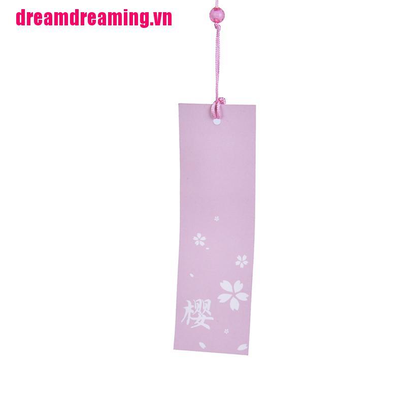 Chuông Gió Bằng Kính Họa Tiết Hoa Anh Đào Trang Trí Phòng Khách