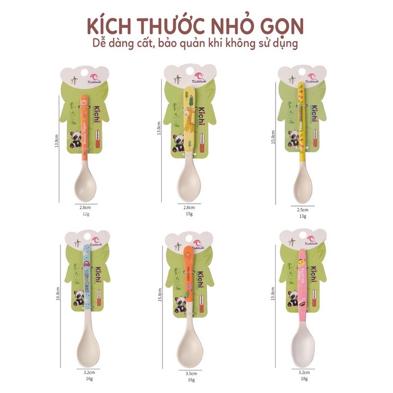 Thìa ăn dặm sợi tre an toàn của Kichilachi