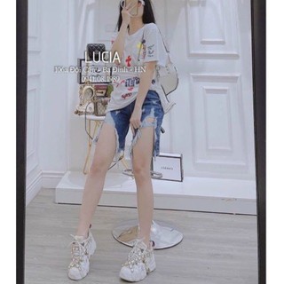 Quần short jean ngố nữ rách cao thời trang