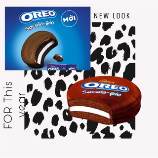 OREO PIE phủ socola hấp dẫn 168gr hộp 6 chiếc