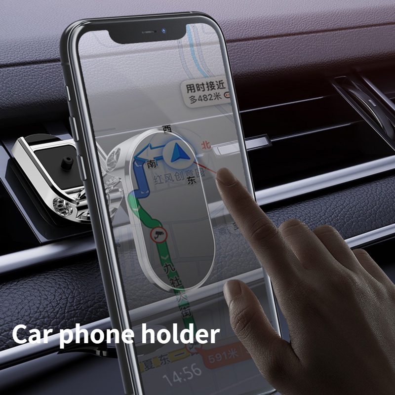 360° Giá Đỡ Điện Thoại Từ Tính Chống Trượt Có Thể Gấp Gọn Cho Xe Hơi