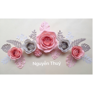 Set giấy làm hoa backdrop